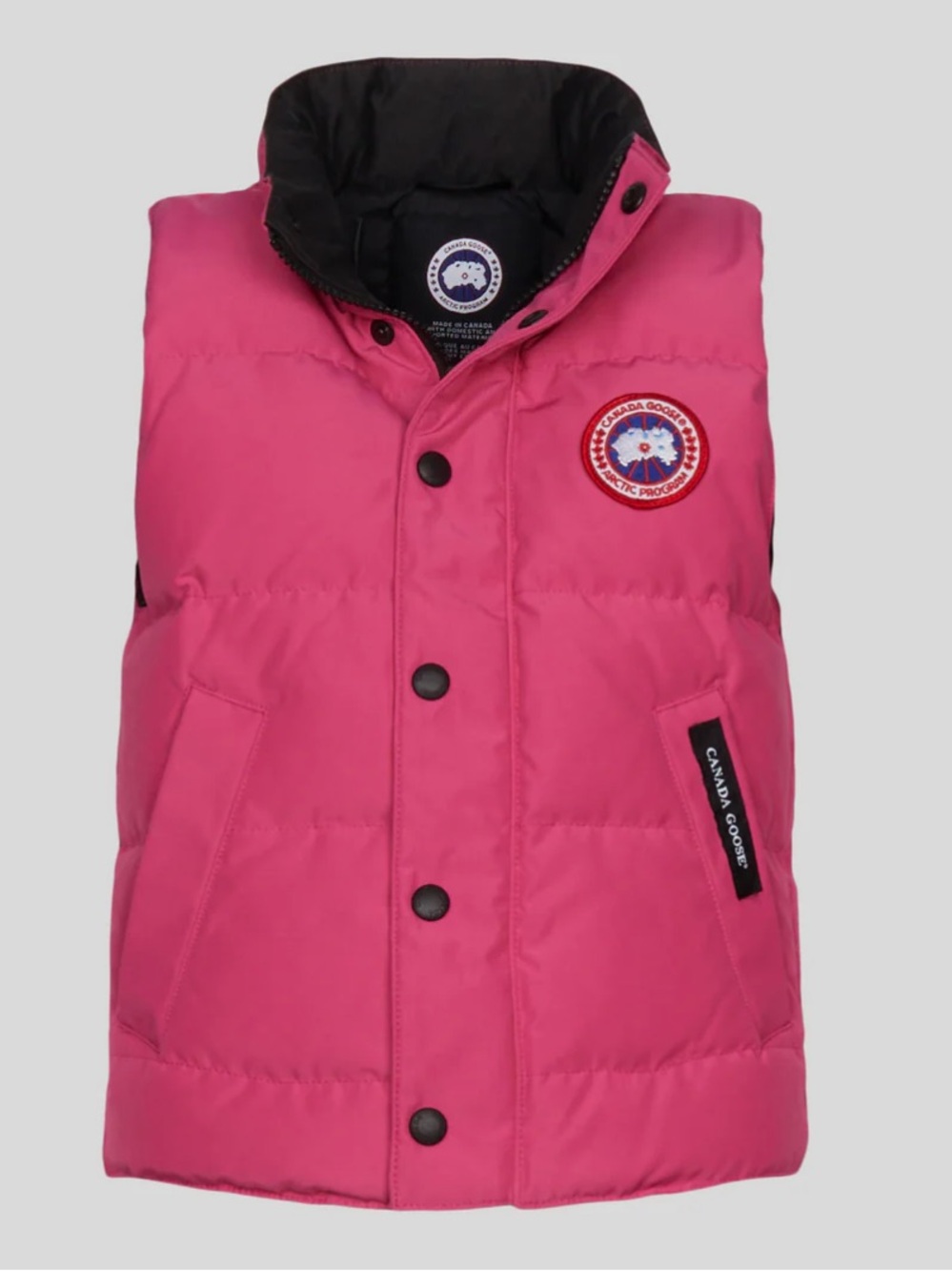 Canada Goose Kids Hot Pink Quilted Down Vest